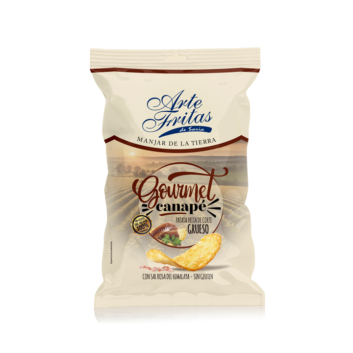 PATATAS FRITAS CORTE GRUESO CANAPÉ "ARTE SORIA" (130 GR.)
