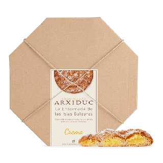 ENSAIMADA DE MALLORCA RELLENA DE CREMA (500 GR.)