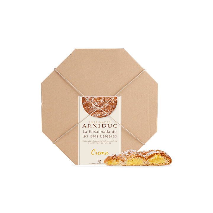 ENSAIMADA DE MALLORCA RELLENA DE CREMA (500 GR.)