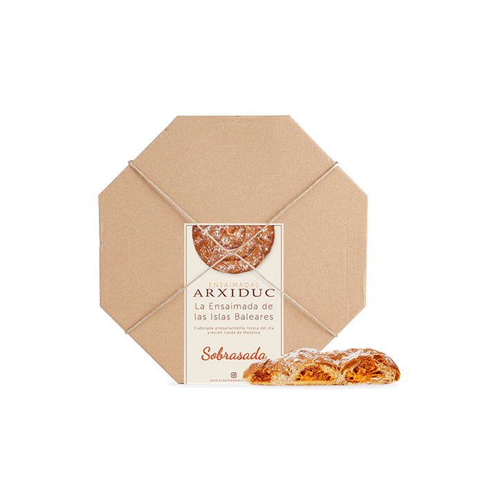 ENSAIMADA DE MALLORCA RELLENA DE SOBRASADA (500 GR.)